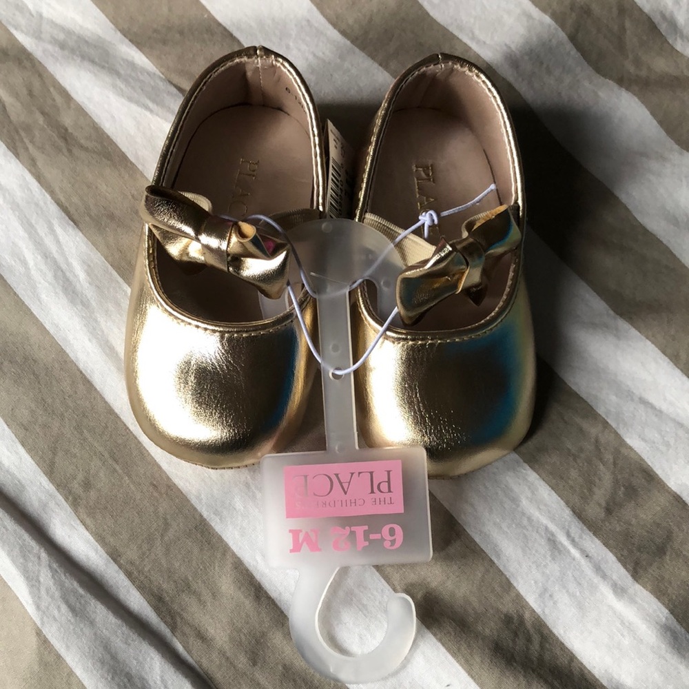 Baby Girls Metallic Bow Ballet Flats
